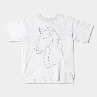 Horse line art #1 Kids T-Shirt